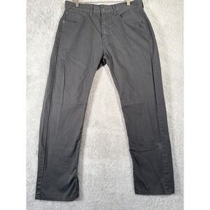 Levi's 505 Regular Fit Jeans Mens W33 L30‎ Black Denim Pants Classic Style Barn